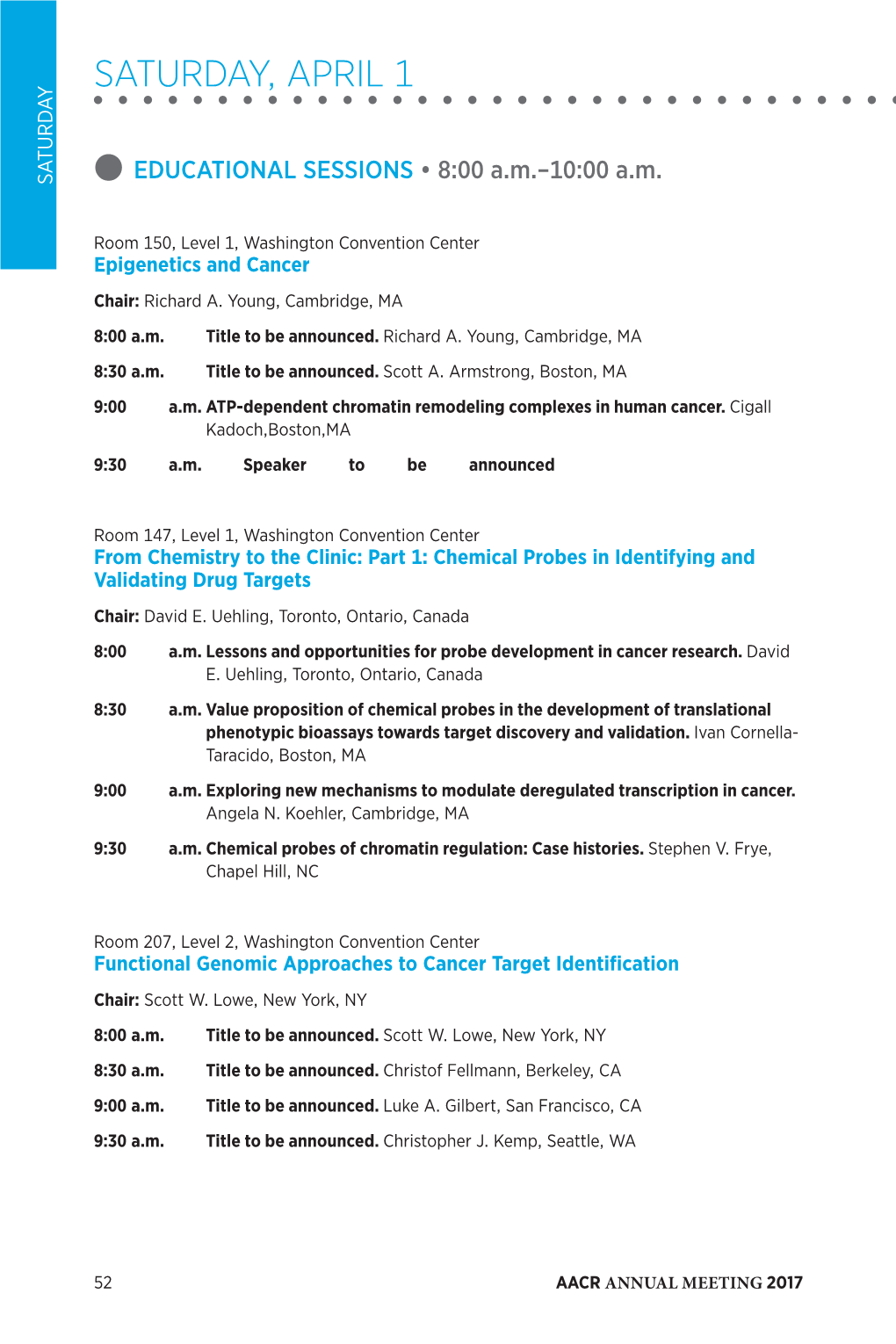 PROGRAM GUIDE 53 SATURDAY, APRIL 1 Educational Sessions (Cont’D)