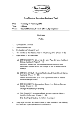 (Public Pack)Agenda Document for Area Planning Committee (South