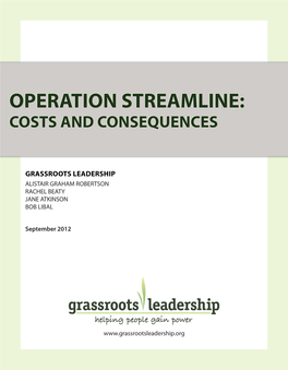 Operation Streamline: Costs and Consequences