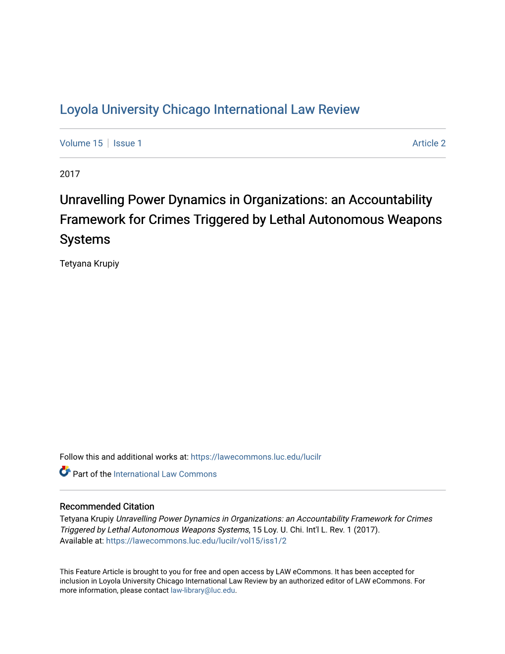 An Accountability Framework for Crimes Triggered by Lethal Autonomous Weapons Systems