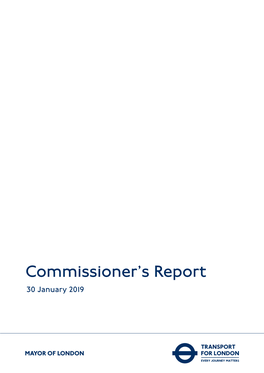Commissioner's Report 30 January 2019