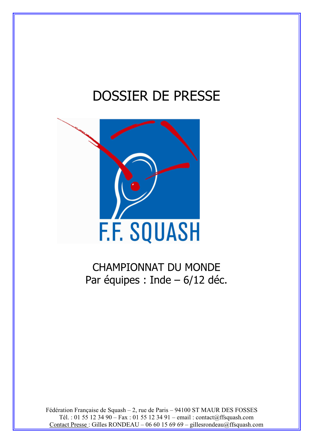 Dossier De Presse