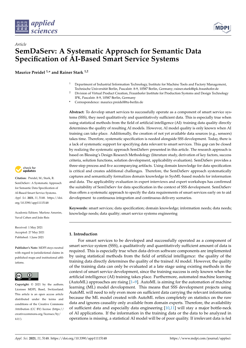 Semdaserv: a Systematic Approach for Semantic Data Specification Of