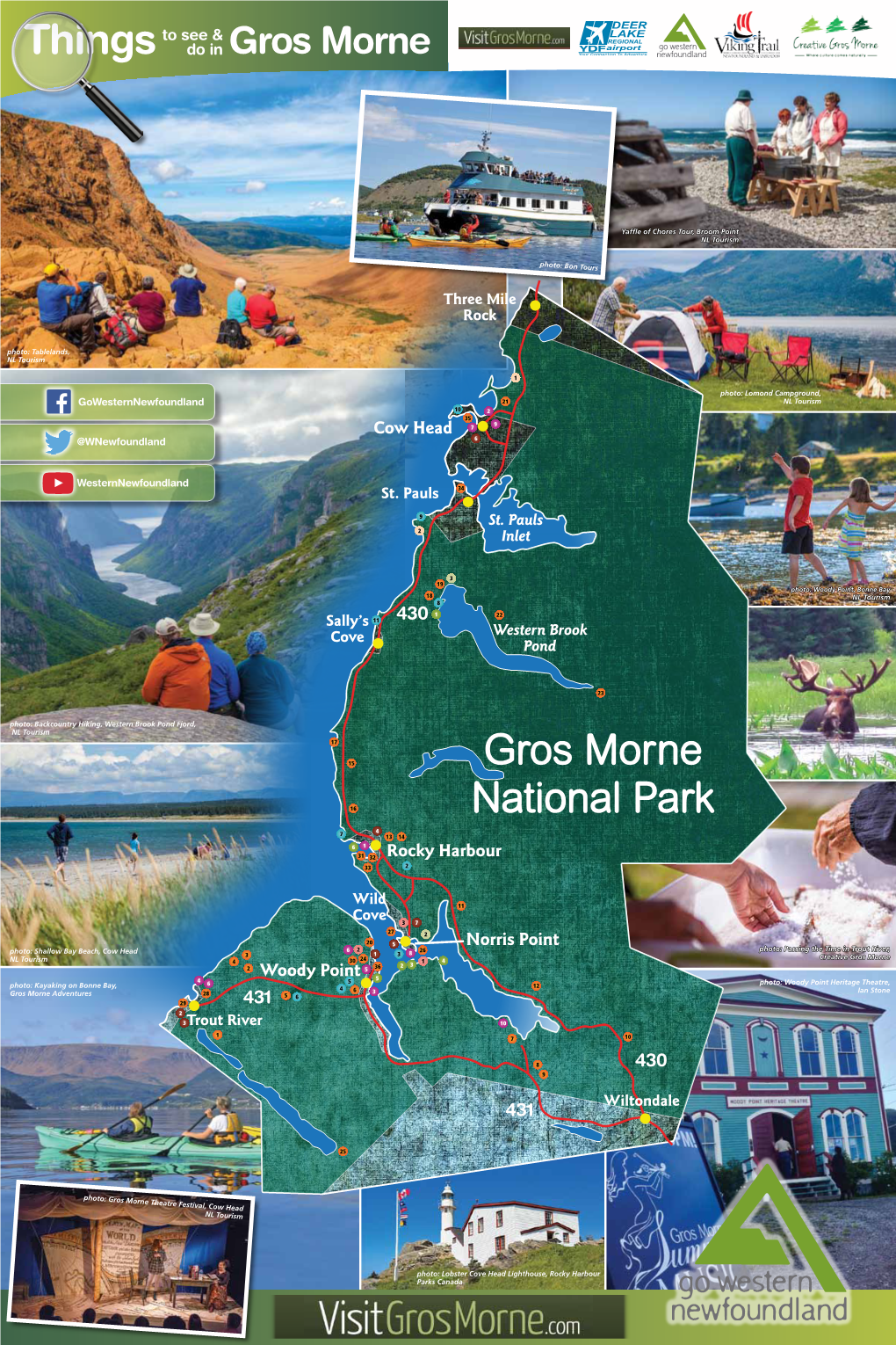 Gros Morne National Park Was Designated This Map Is Your Guide to Summer Adventure a UNESCO World Heritage Site in 1987 for in Gros Morne