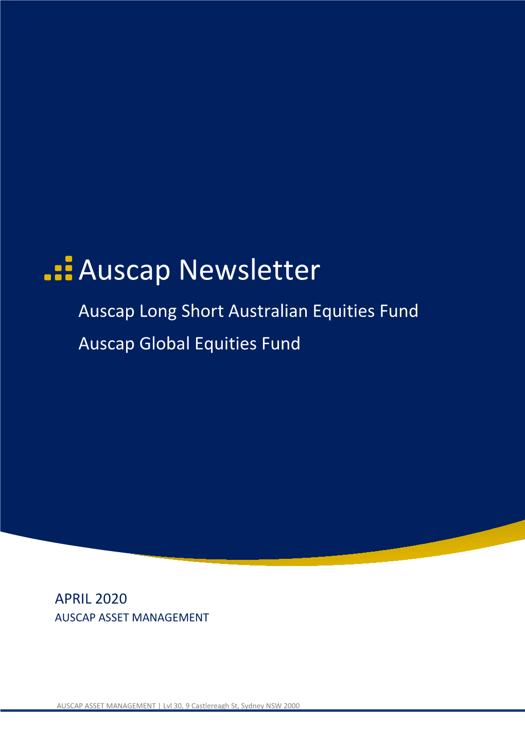 Auscap Newsletter – April 2020