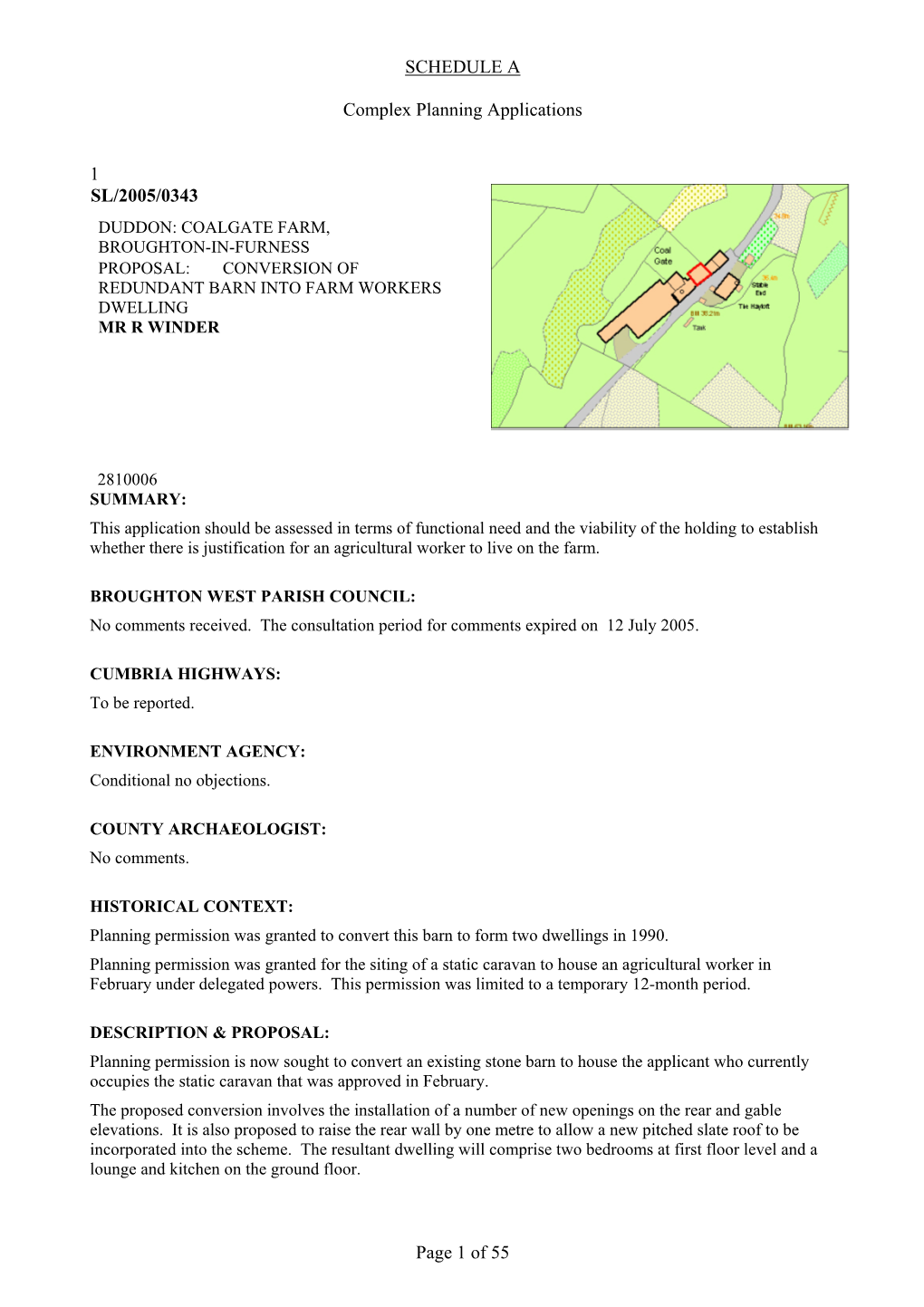 Schedule of Planning Applications For