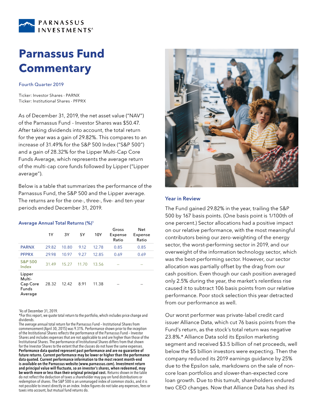 Parnassus Fund Commentary