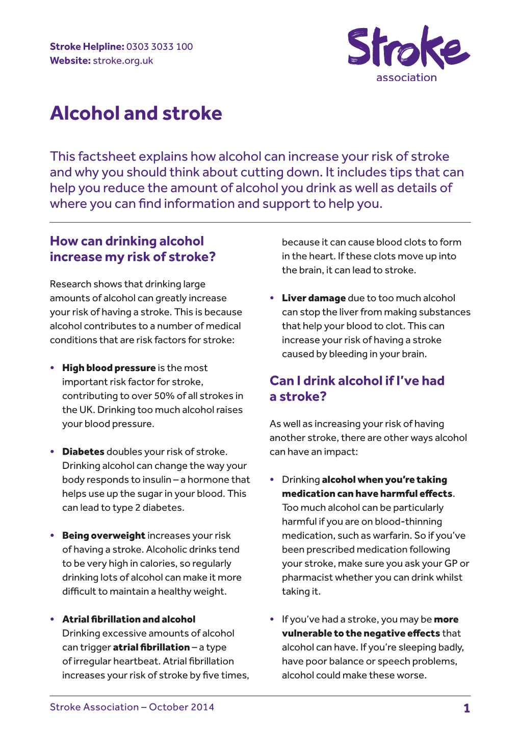 Alcohol and Stroke