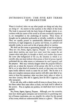 The Five Key Terms of Dramatism