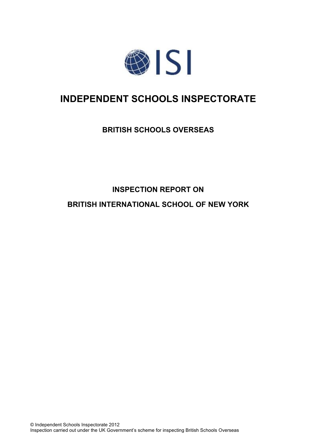 Independent Schools Inspectorate