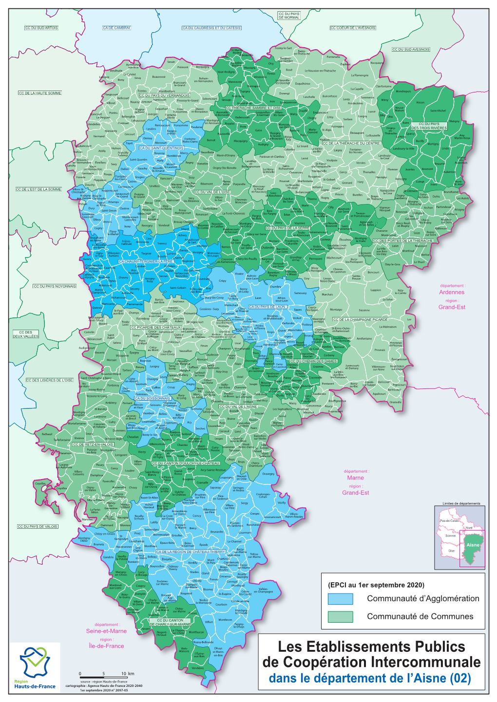 2097-05 Portrait EPCI Département De L'aisne A2 Au 1Er Septembre 2020