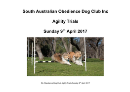 South Australian Obedience Dog Club Inc