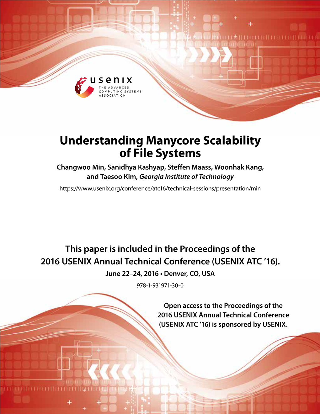 Understanding Manycore Scalability of File Systems