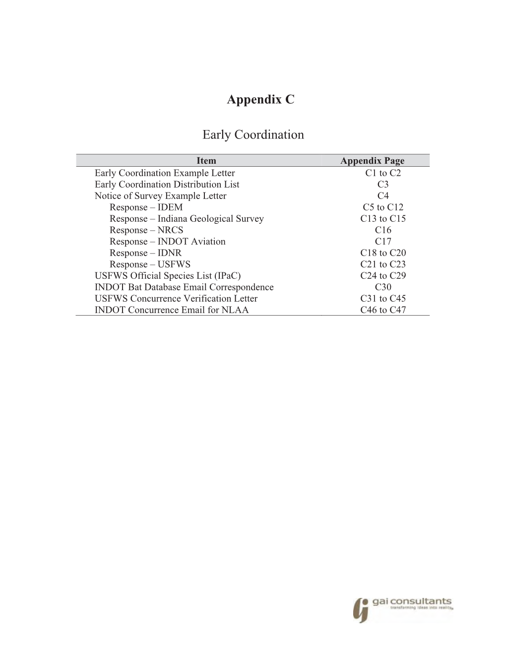 FHWA-Indiana Environmental Document