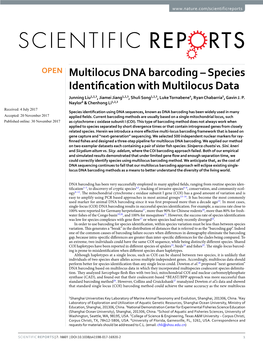 Multilocus DNA Barcoding – Species Identification with Multilocus Data