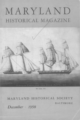 Maryland Historical Magazine, 1958, Volume 53, Issue No. 4