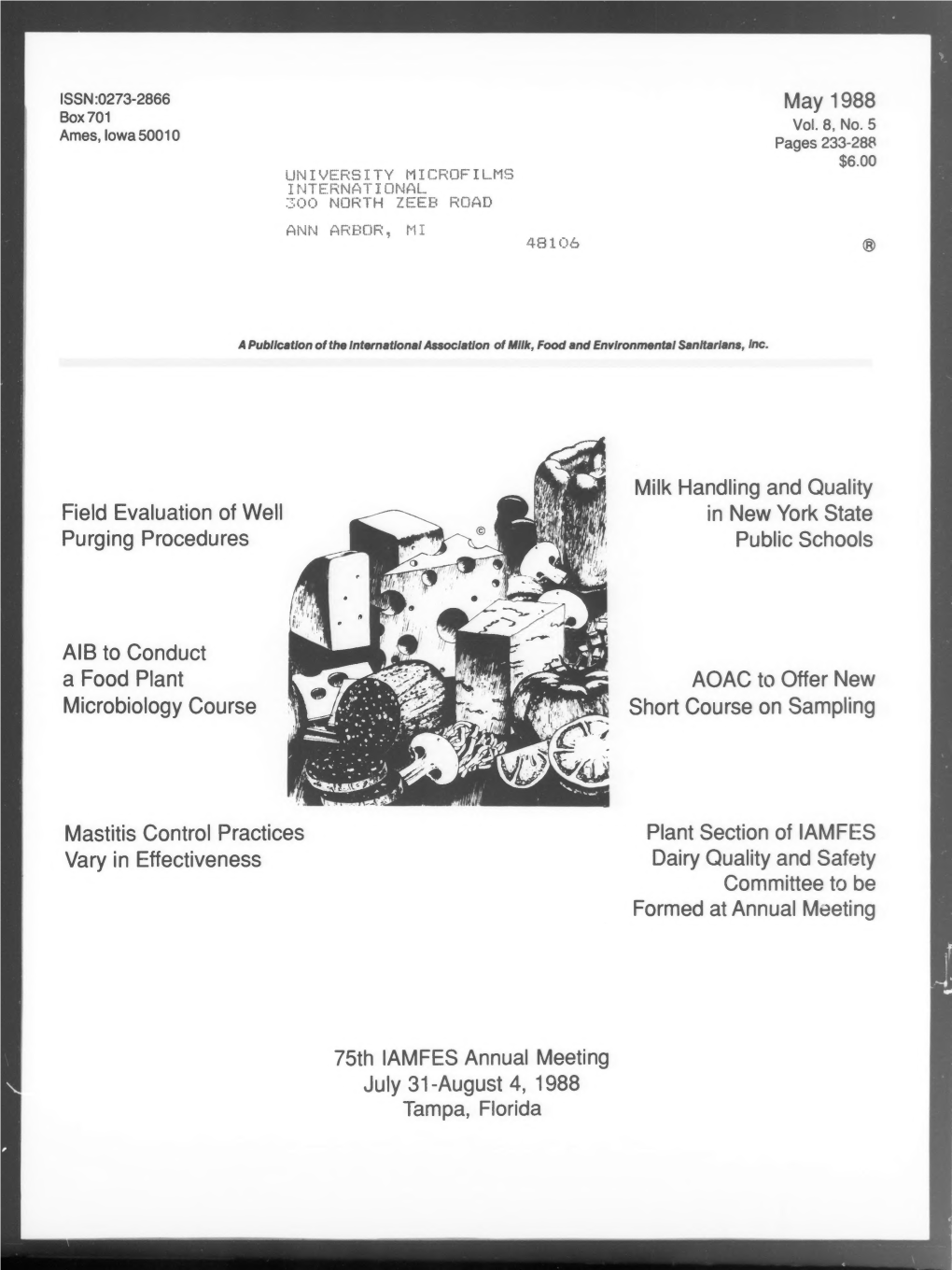 Dairy and Food Sanitation 1988-05