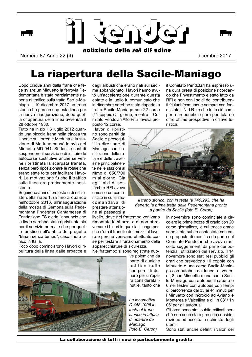 La Riapertura Della Sacile-Maniago