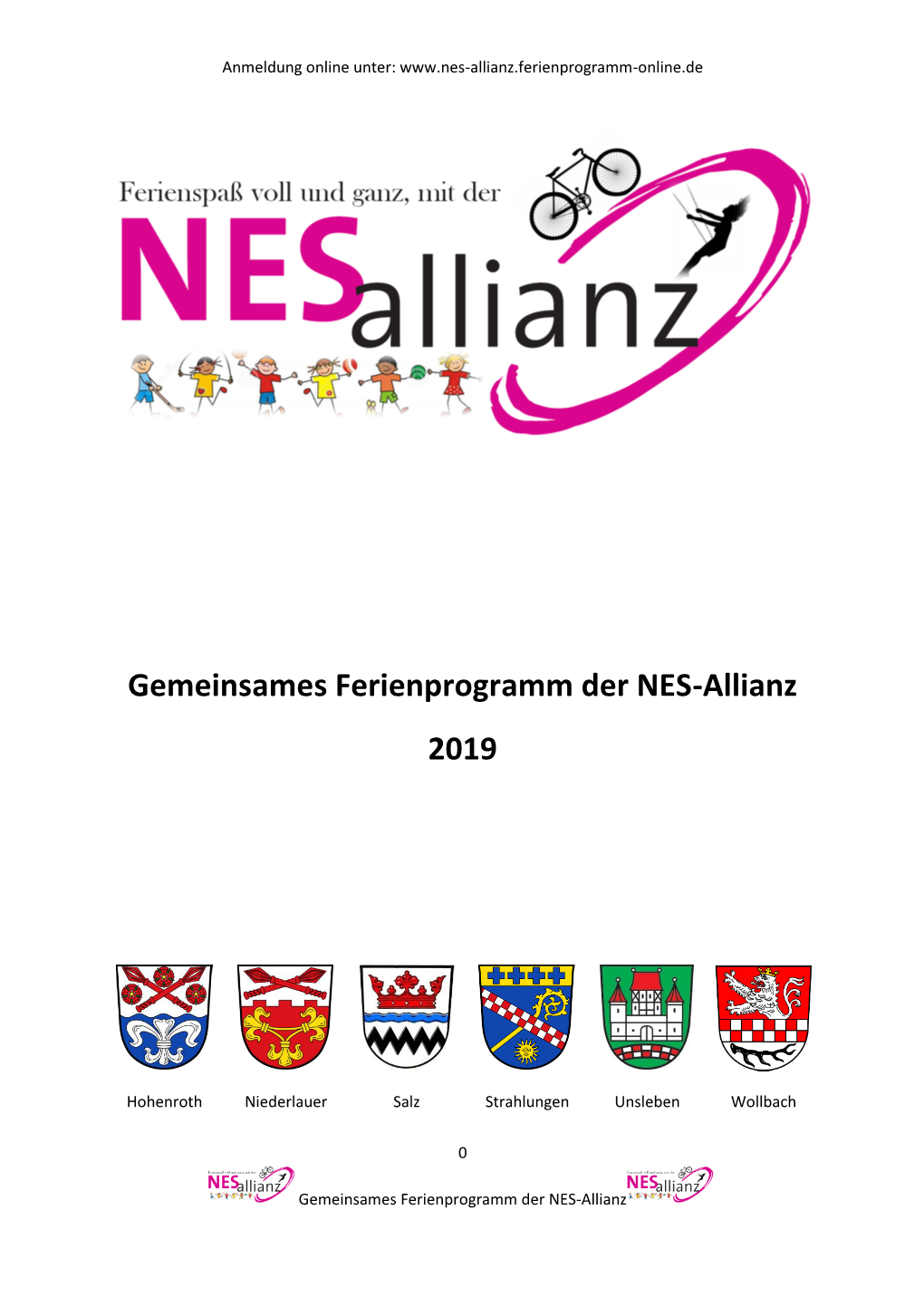 Gemeinsames Ferienprogramm Der NES-Allianz 2019