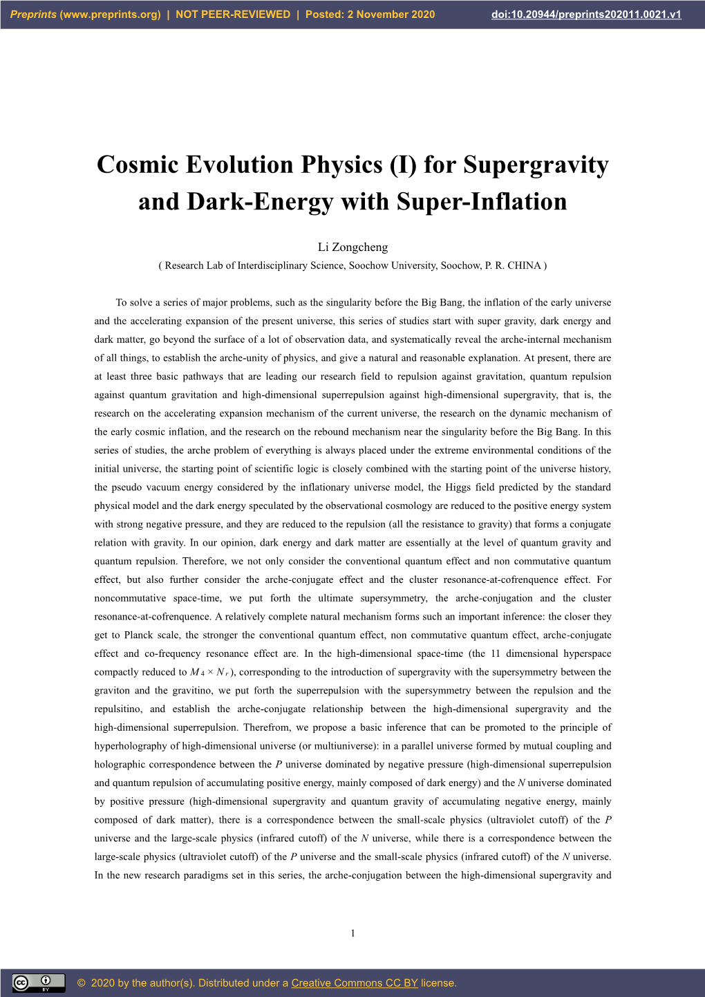 (I) for Supergravity and Dark-Energy with Super-Inflation