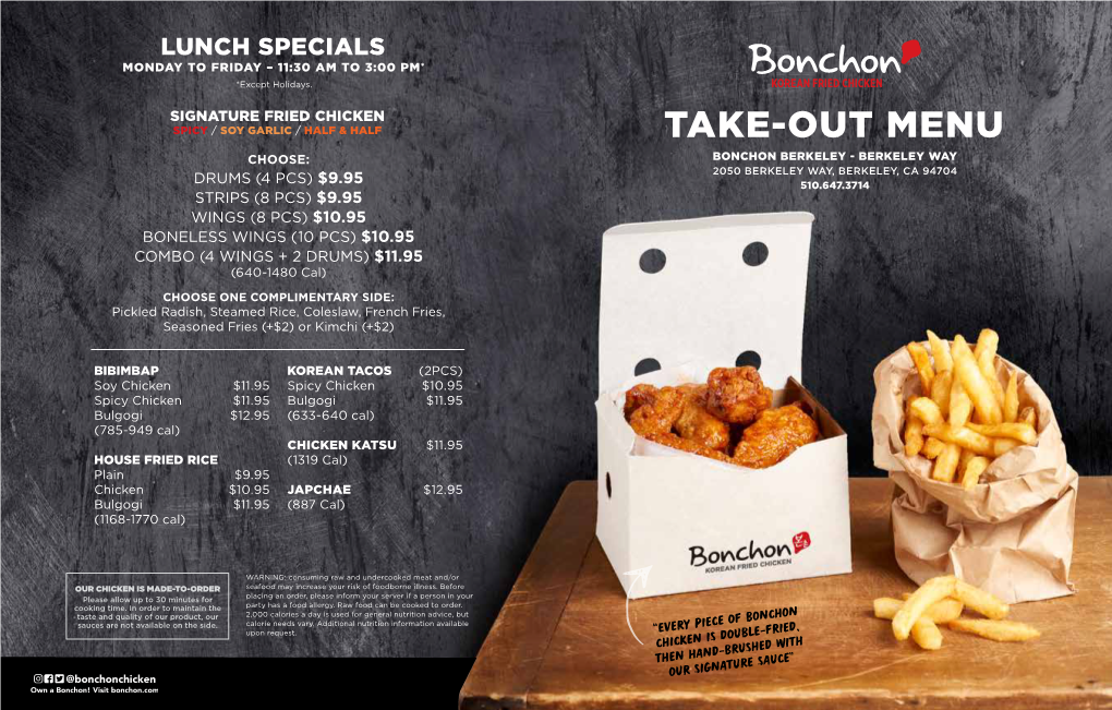 Take-Out Menu