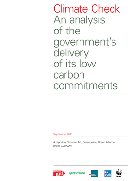 Climate Check an Analysis of the Government's