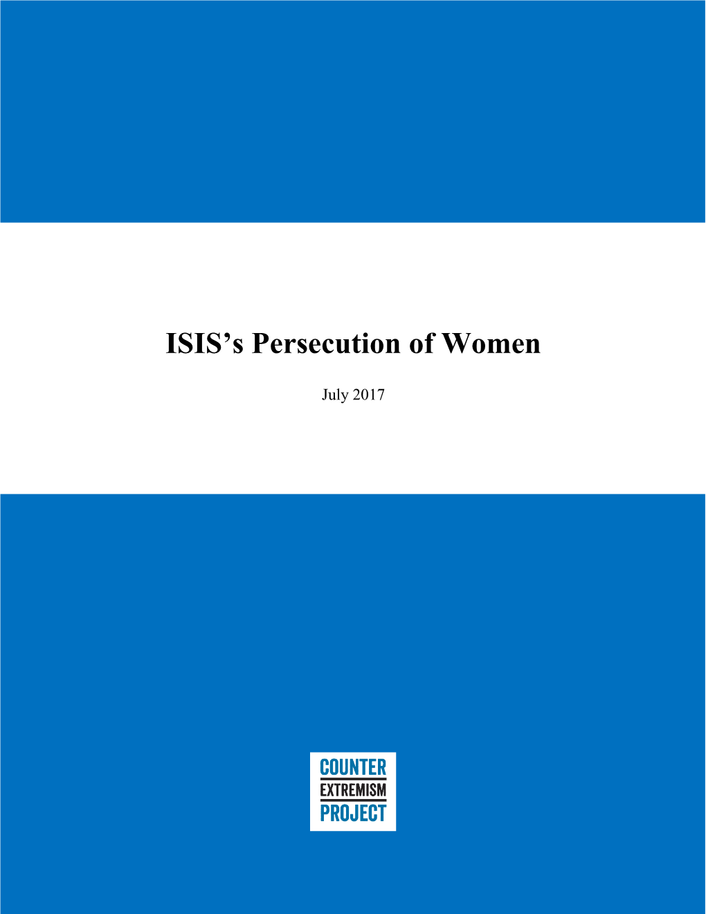 ISIS's Persecution of Women