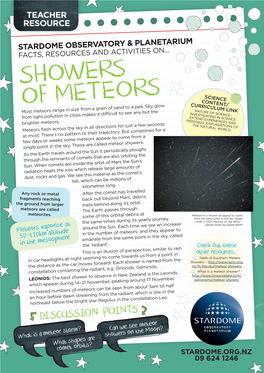 Showers of Meteors