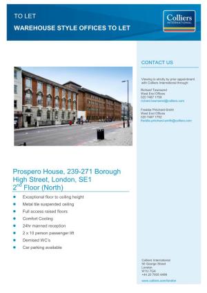 Prospero House, 239-271 Borough High Street, London, SE1 2Nd Floor (North)