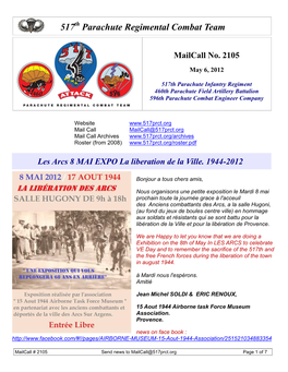 Mailcall No. 2105