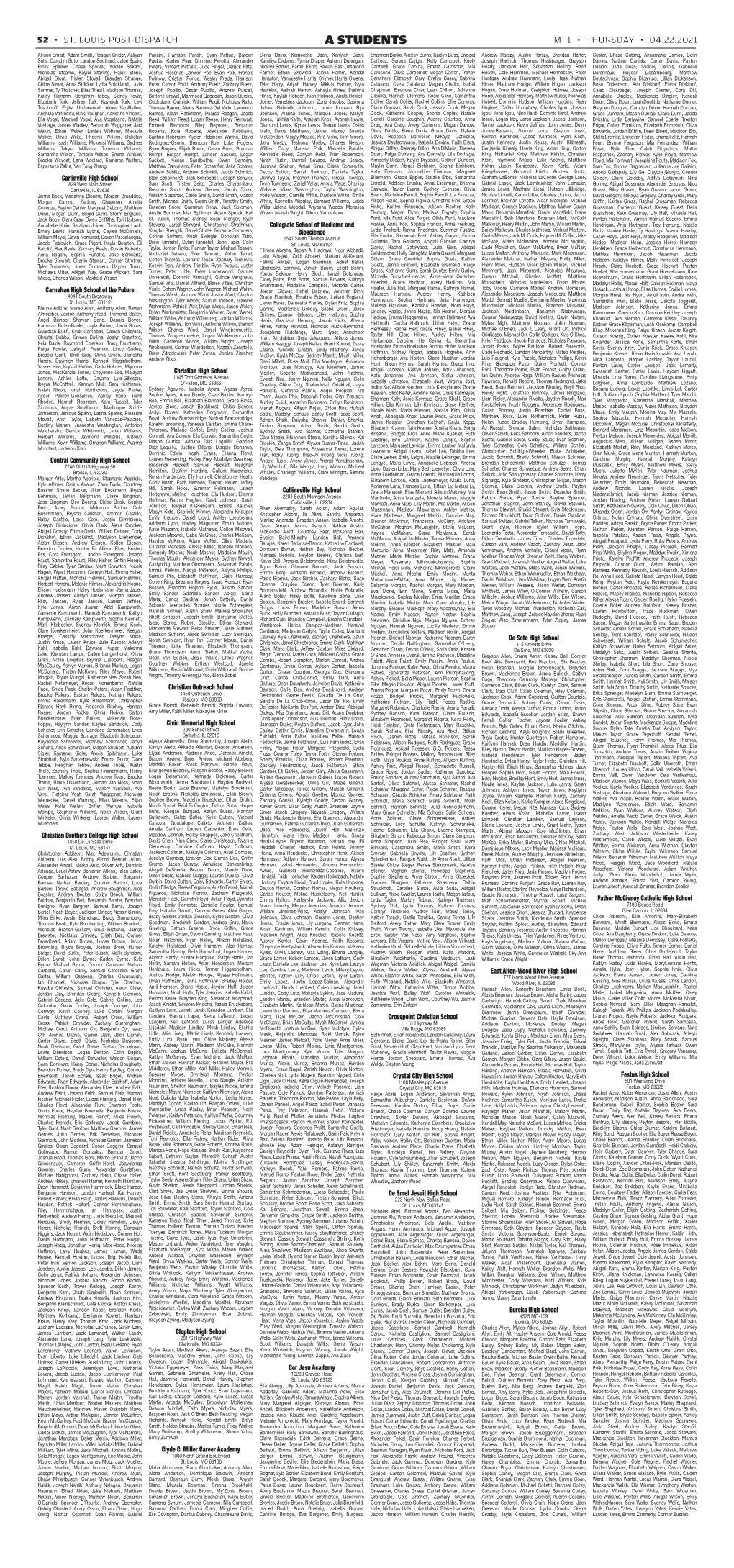 S2 • ST. LOUIS POST-DISPATCH M 1 • Thursday • 04.22.2021