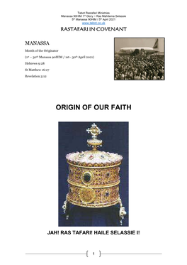 Origin of Our Faith