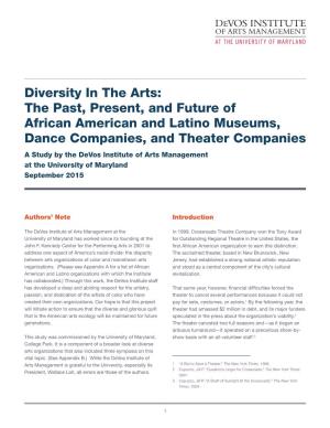 Diversity in the Arts