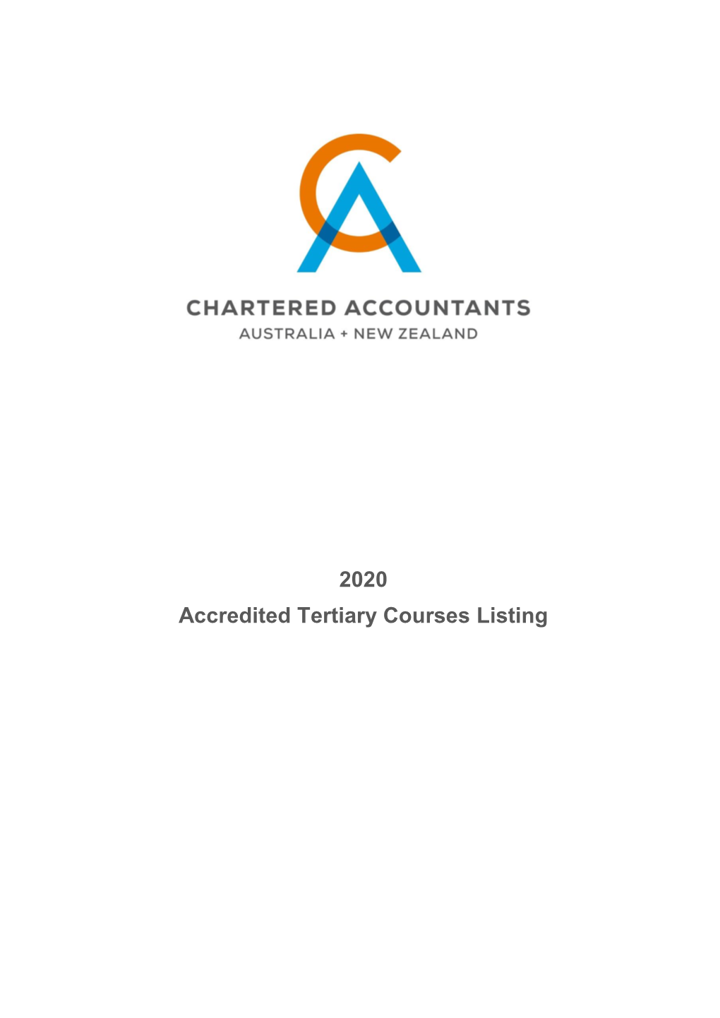 2020 Accredited Tertiary Courses Listing