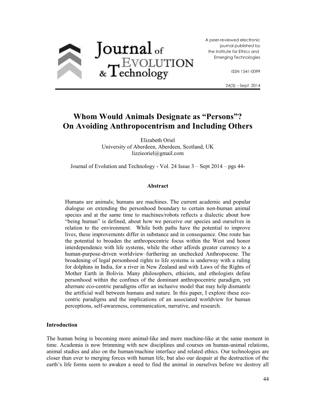 Whom Would Animals Designate As “Persons”? on Avoiding Anthropocentrism and Including Others