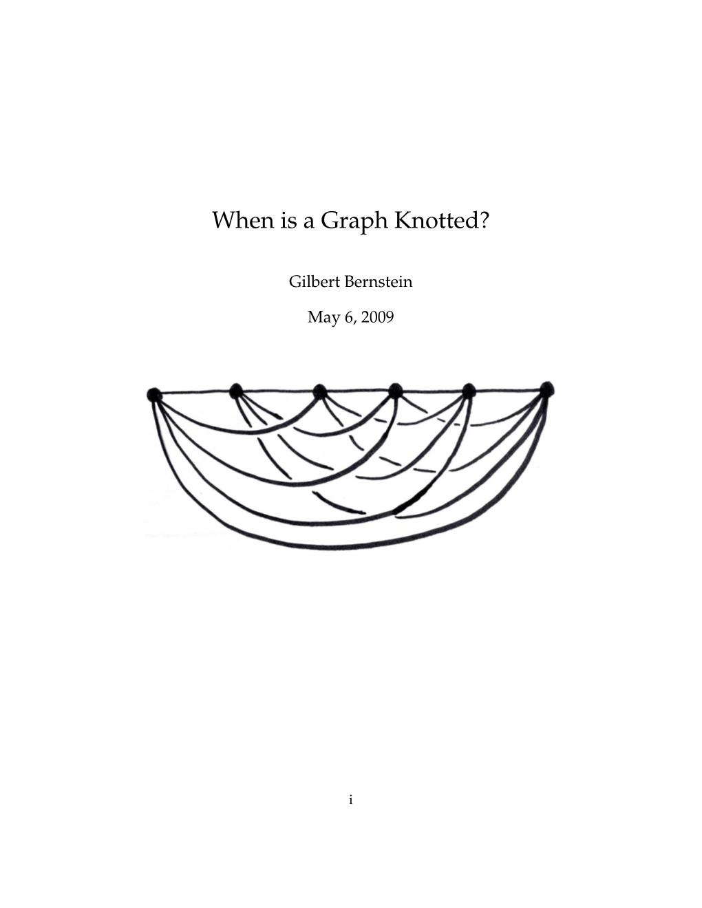 When Is a Graph Knotted?