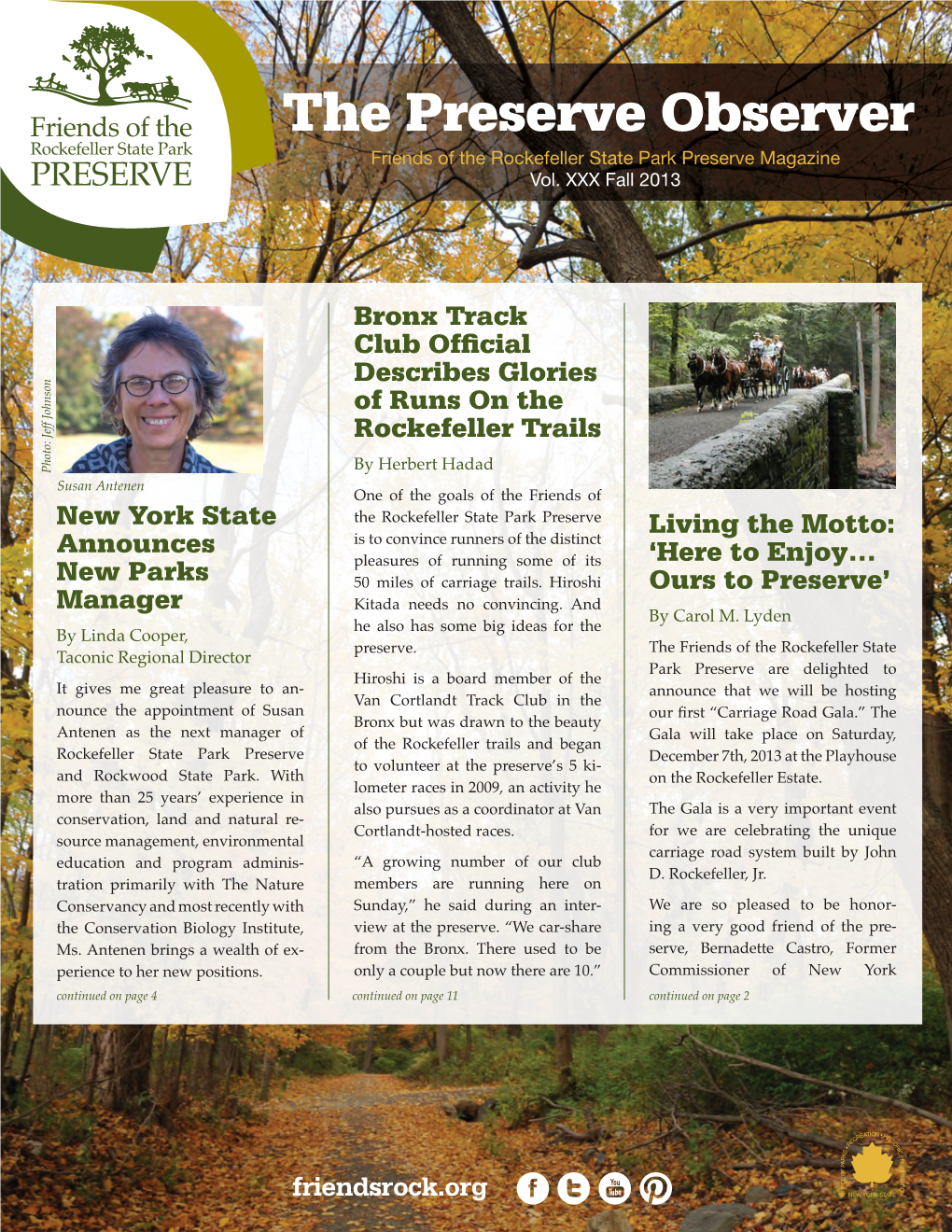 The Preserve Observer Friends of the Rockefeller State Park Preserve Magazine Vol