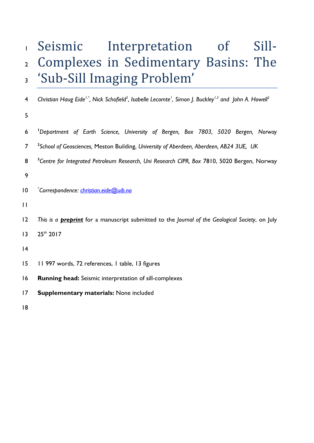 Seismic Interpretation of Sill- Complexes in Sedimentary Basins