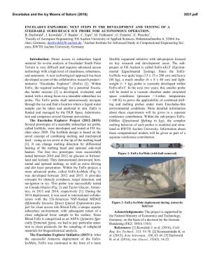 Enceladus Explorer: Next Steps in the Development and Testing of a Steerable Subsurface Ice Probe for Autonomous Operation