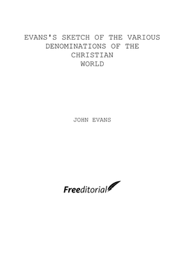 John Evans, Evans's Sketch of the Various Denominations