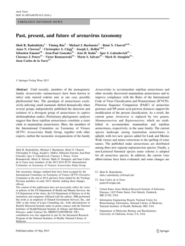 Past, Present, and Future of Arenavirus Taxonomy