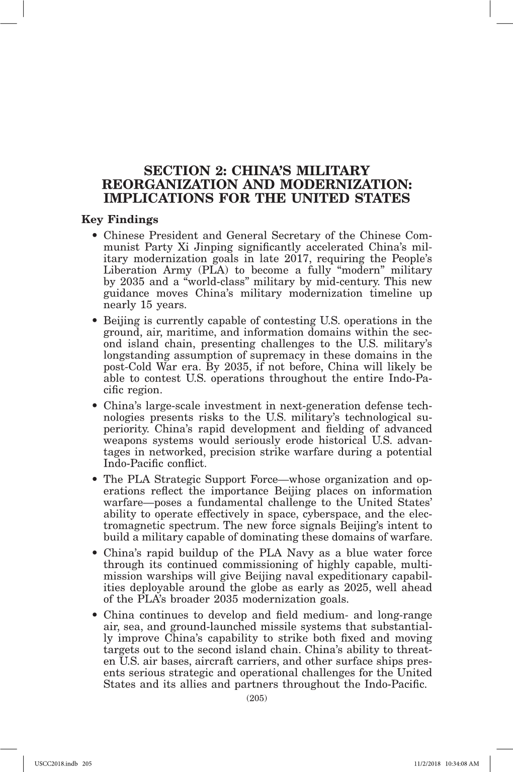 Section 2: China's Military Reorganization And