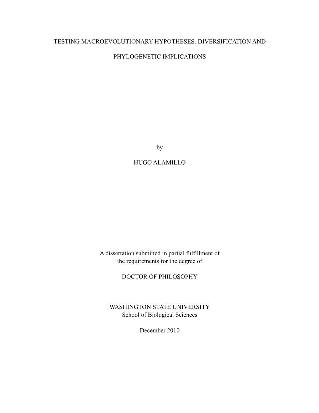 Hugo's Dissertation