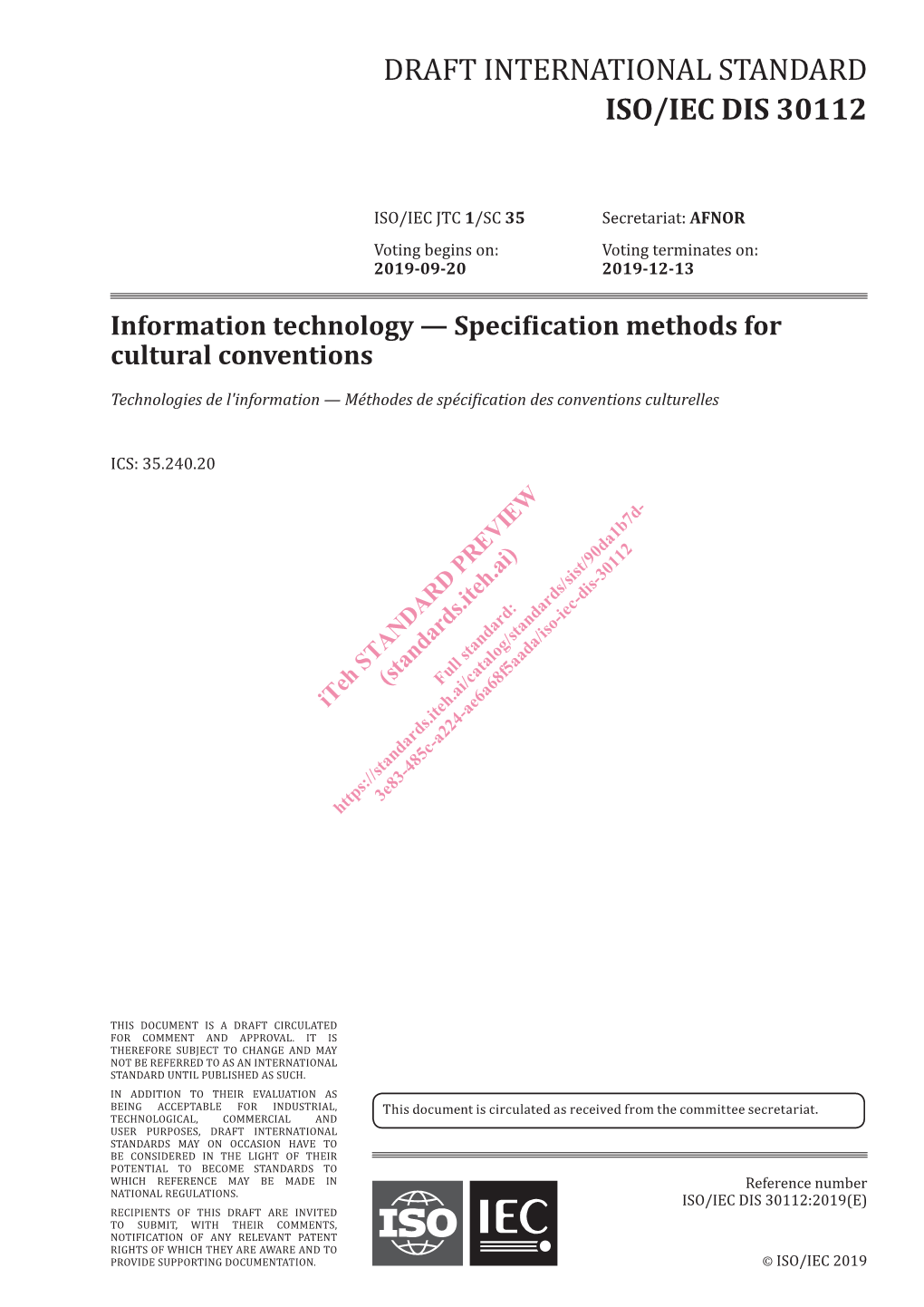 Iso/Iec Dis 30112