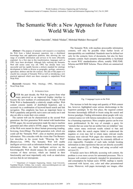 The Semantic Web: a New Approach for Future World Wide Web