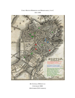 Boston Mormons and Missionaries, a to C 1831-1860