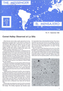 Comet Halley Observed at La Silla