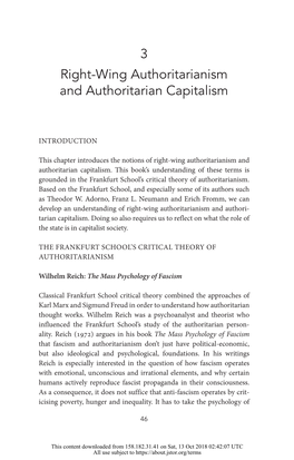 3 Right-Wing Authoritarianism and Authoritarian Capitalism