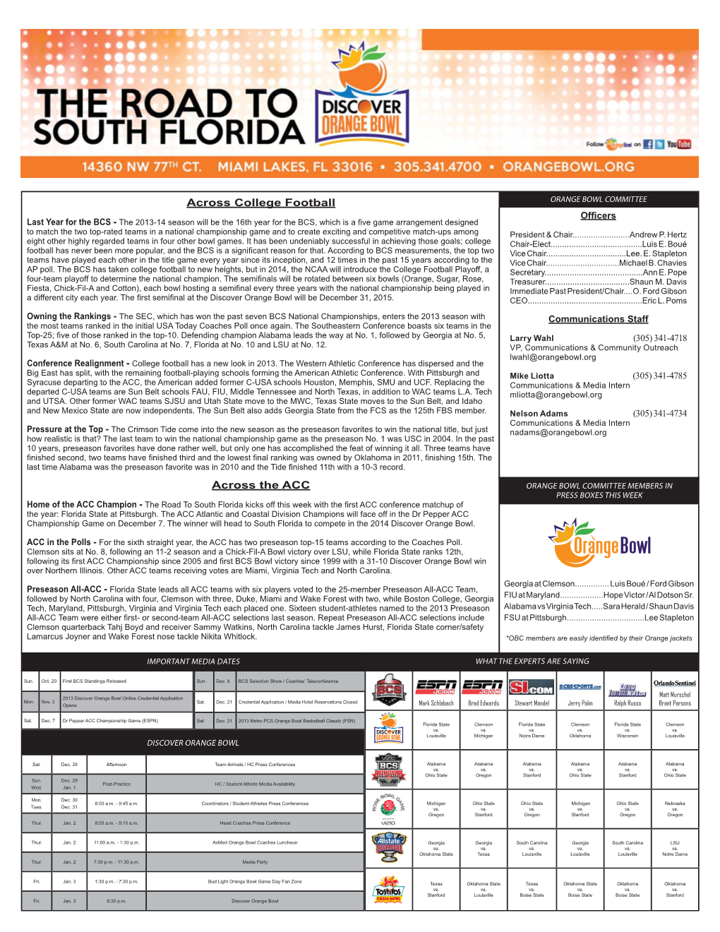 Road to South Florida-Week One.Indd