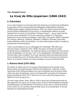 La Truoj De Otto Jespersen (1860-1943)